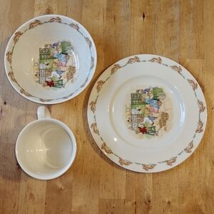 Royal Doulton Bunnykins Three Piece Children's Set. BNWT